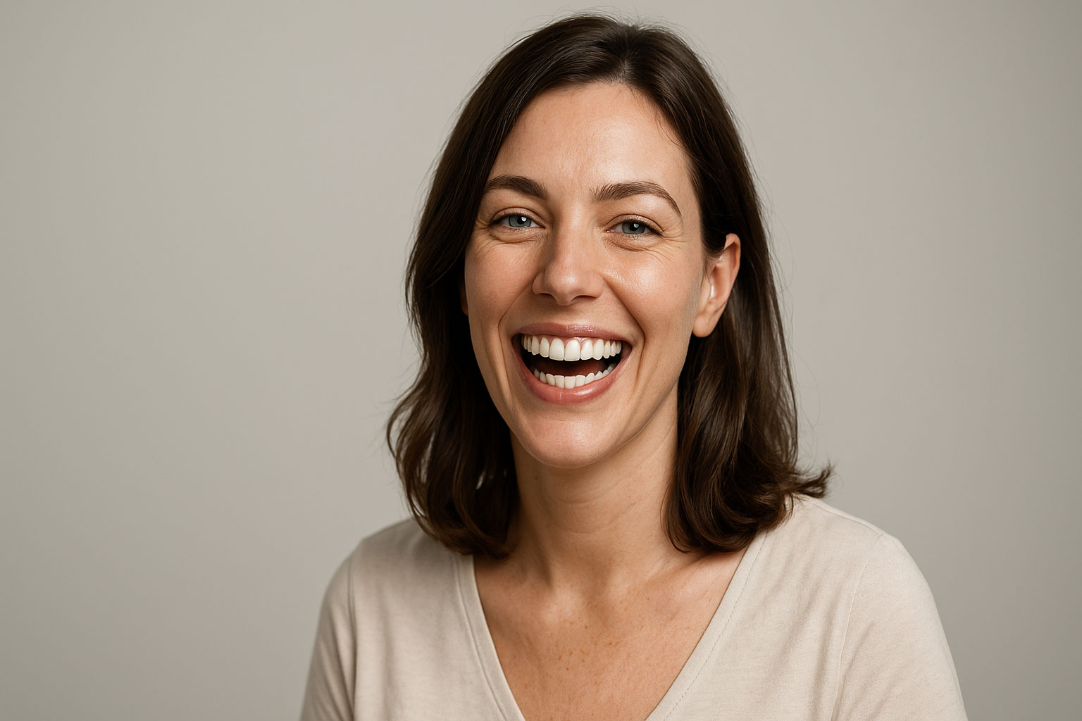 Paciente tras un tratamiento de blanqueamiento dental en Palma y Manacor