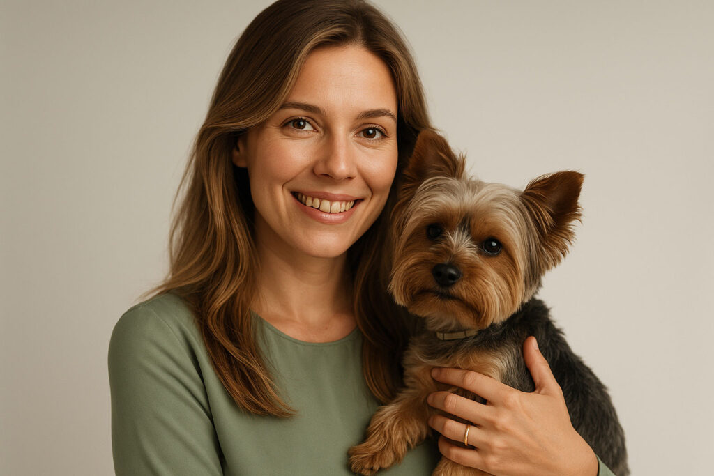 Mujer antes de tratamiento de carillas dentales