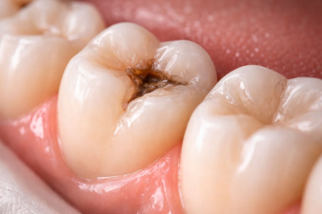 Caries dental en estado avanzado