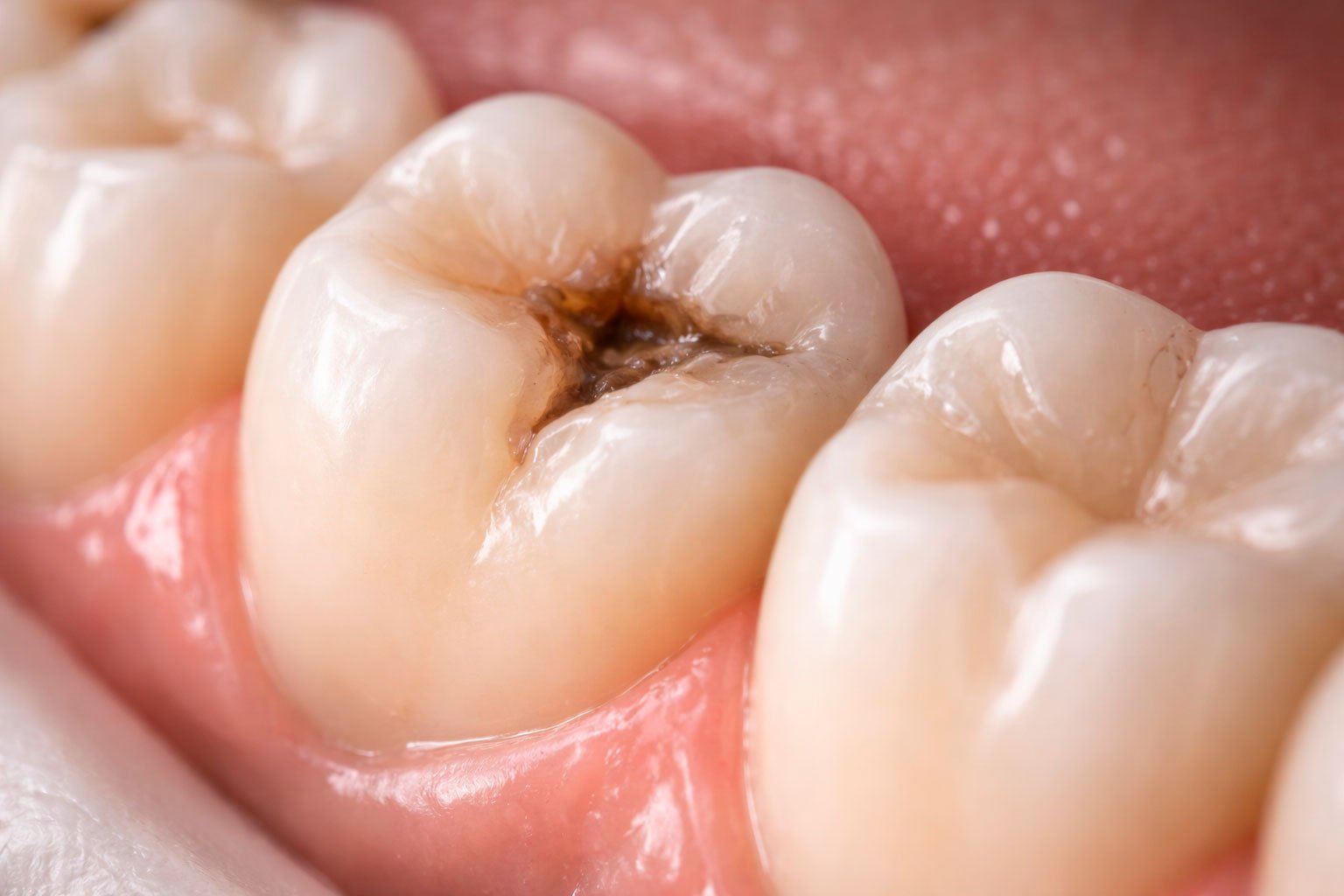 Caries dental en estado avanzado