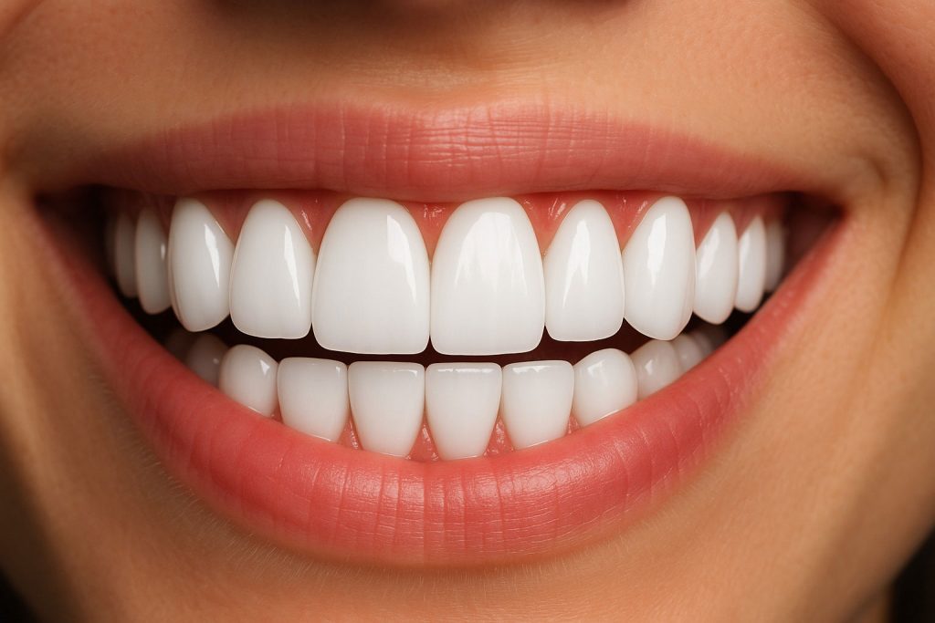 Image of white dental veneers