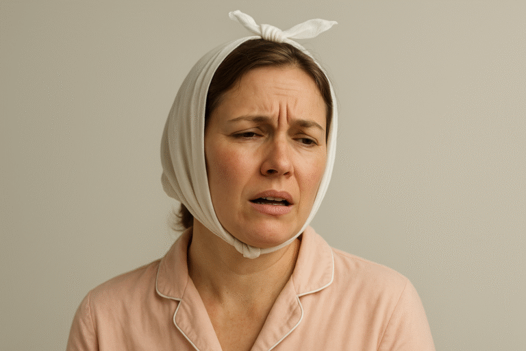 Mujer con dolor de muelas