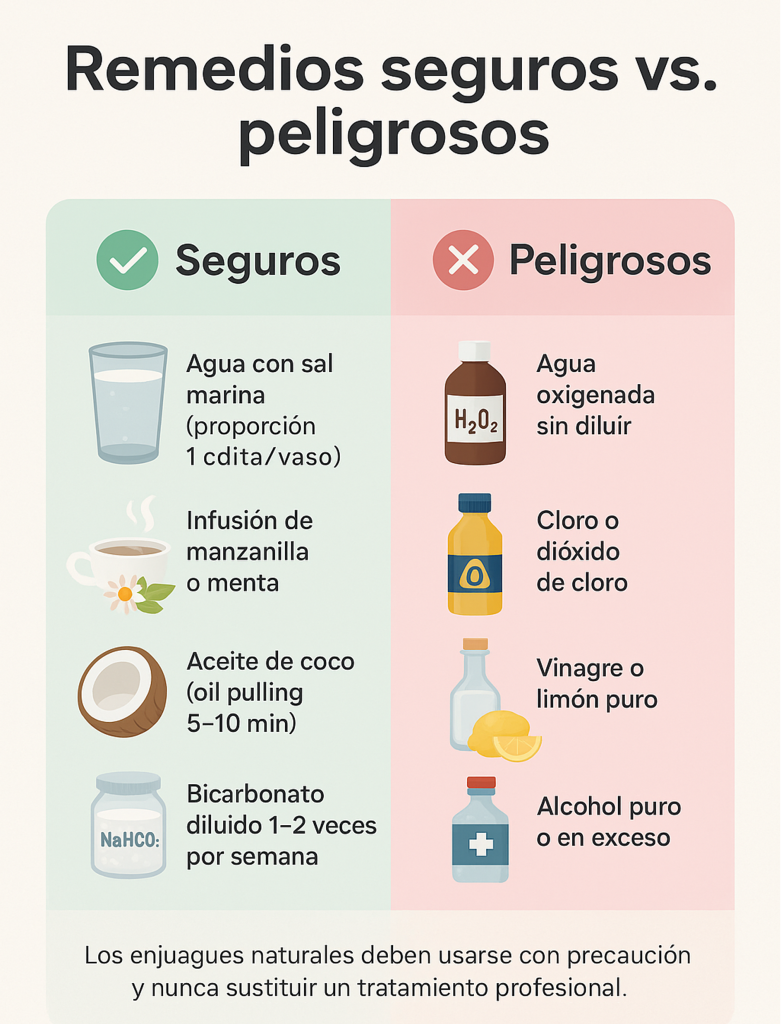 Remedios caseros para el enjuague bucal