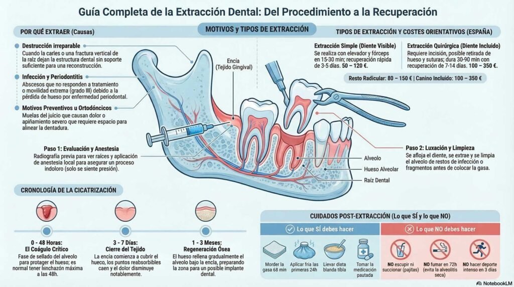 Guía completa de la extracción dental