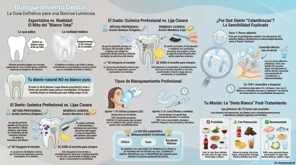 Infografía sobre la Guia del blanqueamiento dental Infografía sobre la Guia del blanqueamiento dental