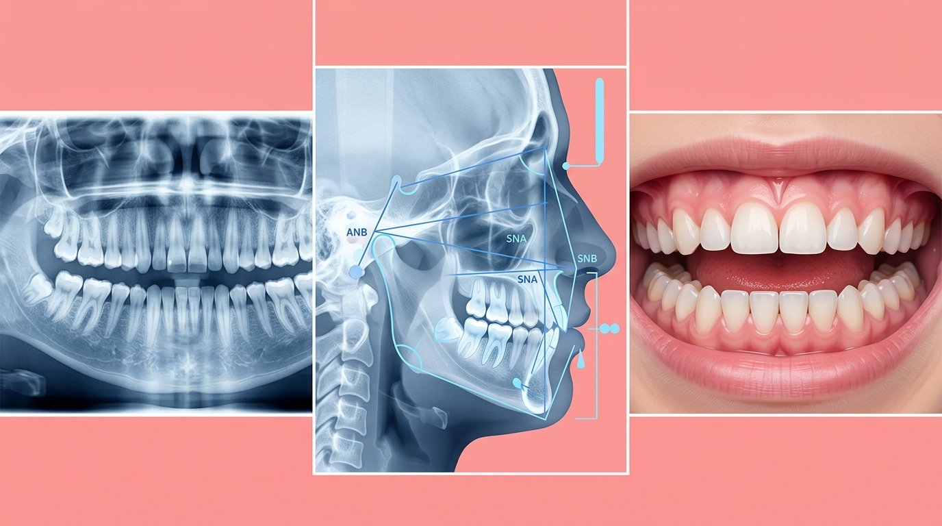 Mordida abierta anterior: causas, tratamiento y costes en España Métodos de diagnóstico de mordida abierta incluyendo radiografía dental, mediciones cefalométricas y evaluación clínica