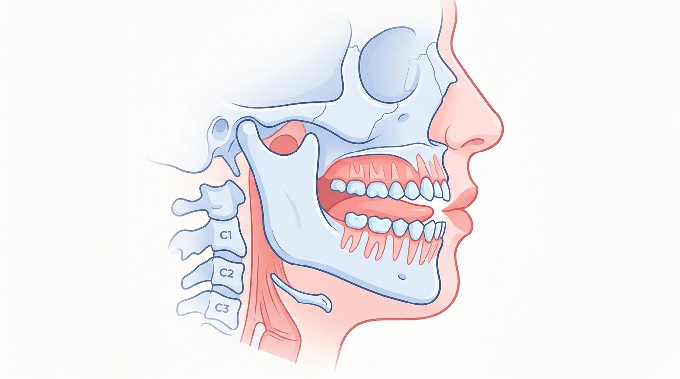 Mordida abierta anterior: causas, tratamiento y costes en España Perfil de una boca con mordida abierta anterior donde la lengua se interpone entre los dientes superiores e inferiores sin